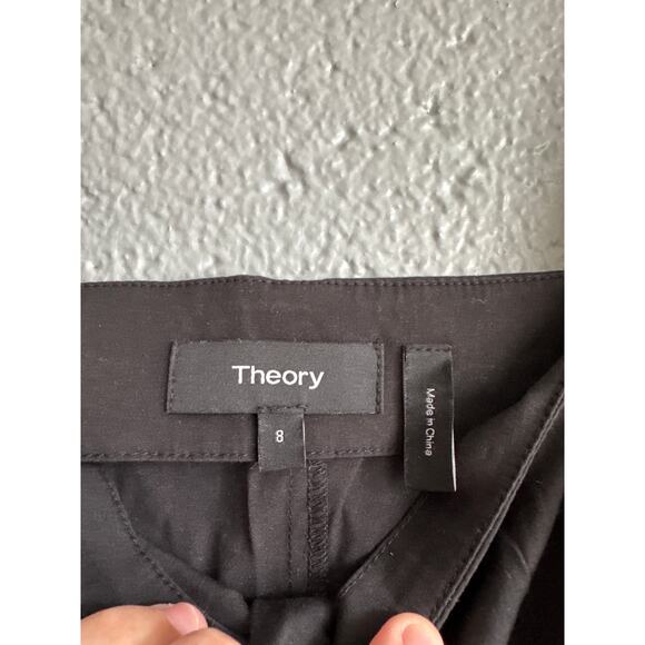 Women's Theory Modern Flare Dress in Black size 8 Cottagecore Quiet Luxury Boho - Picture 4 of 5